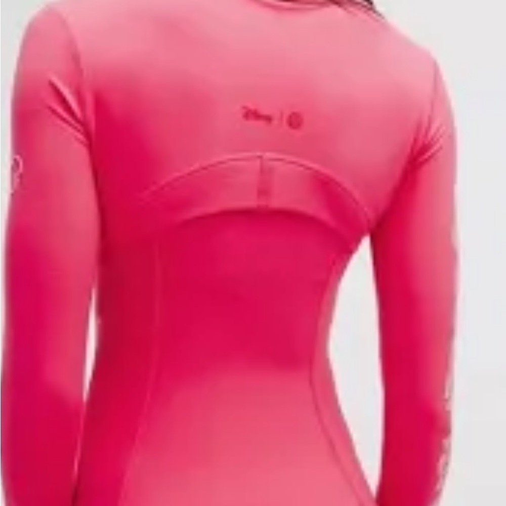 Lululemon X Disney jacket Nulu lip gloss pink size 10 NWOT